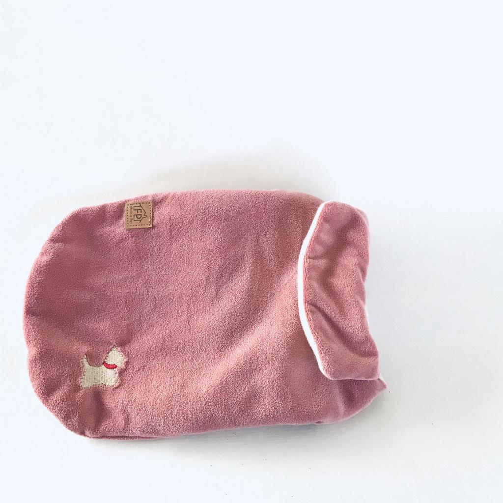 Miniatura Roupa De Pet Capa Plush Lisa Rosa Fabrica Pet Tamanho 00