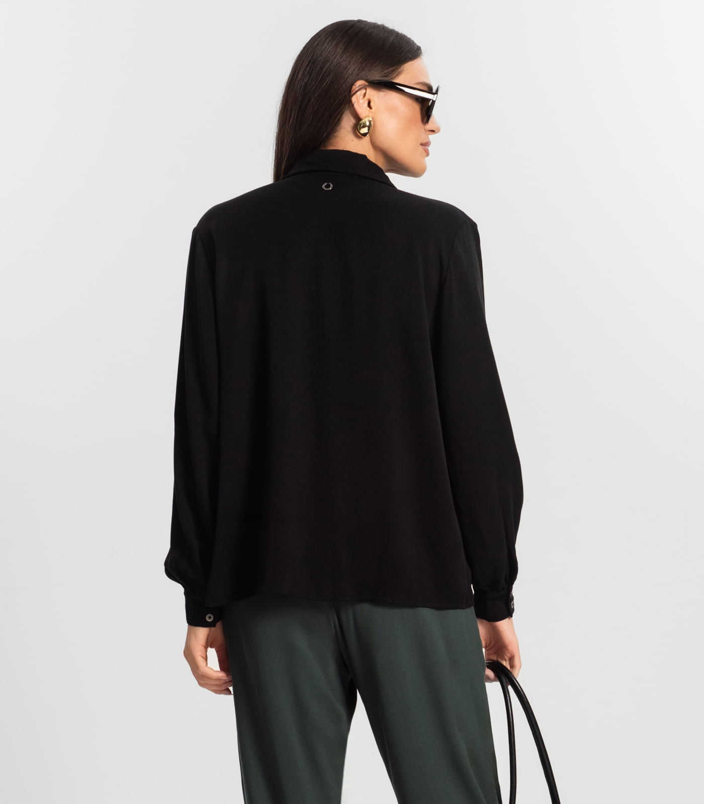 Miniatura Camisa Feminina Manga Longa Endless Preto G