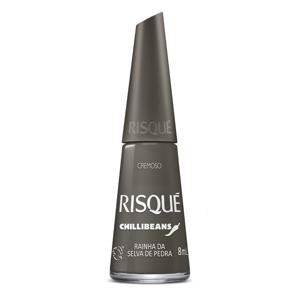 Miniatura Esmalte Risqué Chilli Beans Cremoso Cor Rainha da Selva de Pedra 8ml