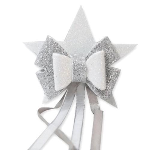 Miniatura Presilha Estrela Prateada EVA Glitter Réveillon