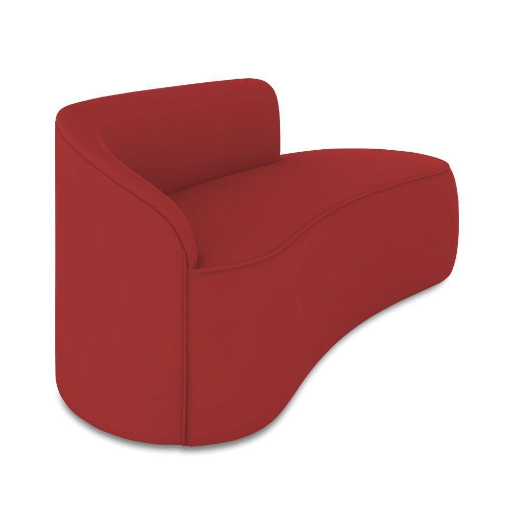 Sofá 3 Lugares Orgânico 180cm Morgan E 2 Poltronaslua Veludo Marsala D03 - D'rossi