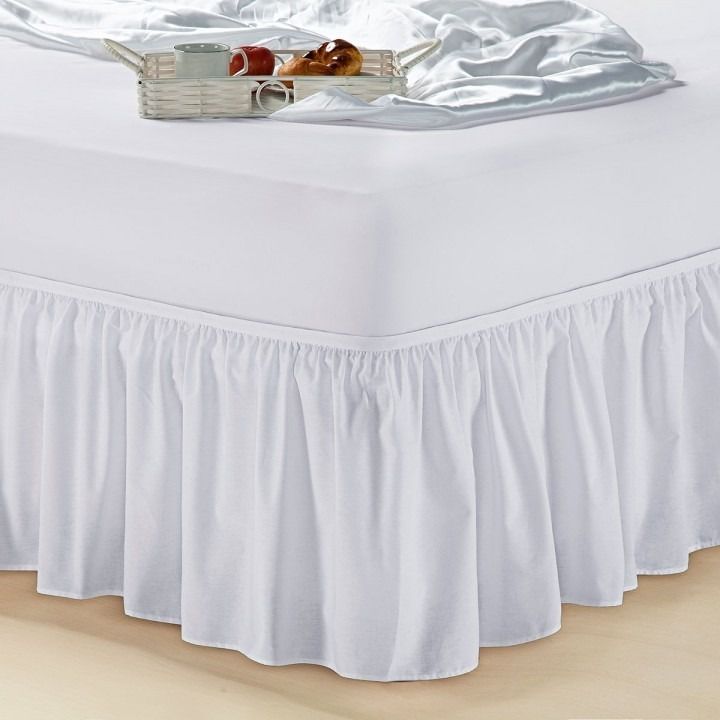 Miniatura Saia Cama Box Branca Com Babado Tamanho King Microfibra