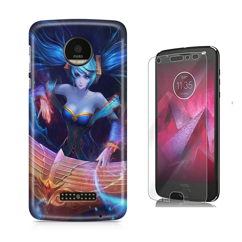 Miniatura Kit Capa Moto Z Play - Sona Lol E Pelicula