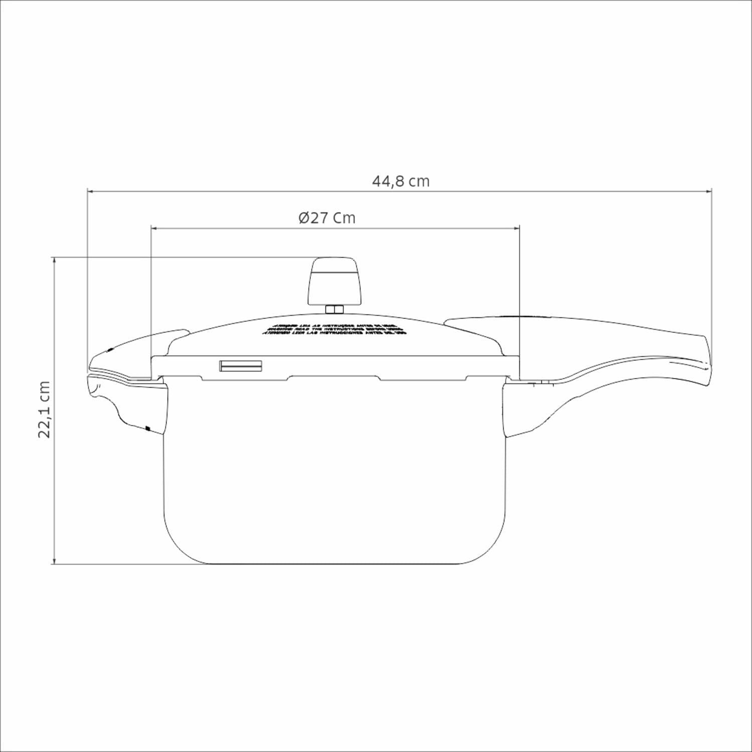 Miniatura Panela De Pressão Tramontina Vancouver 6L 24Cm Vermelha