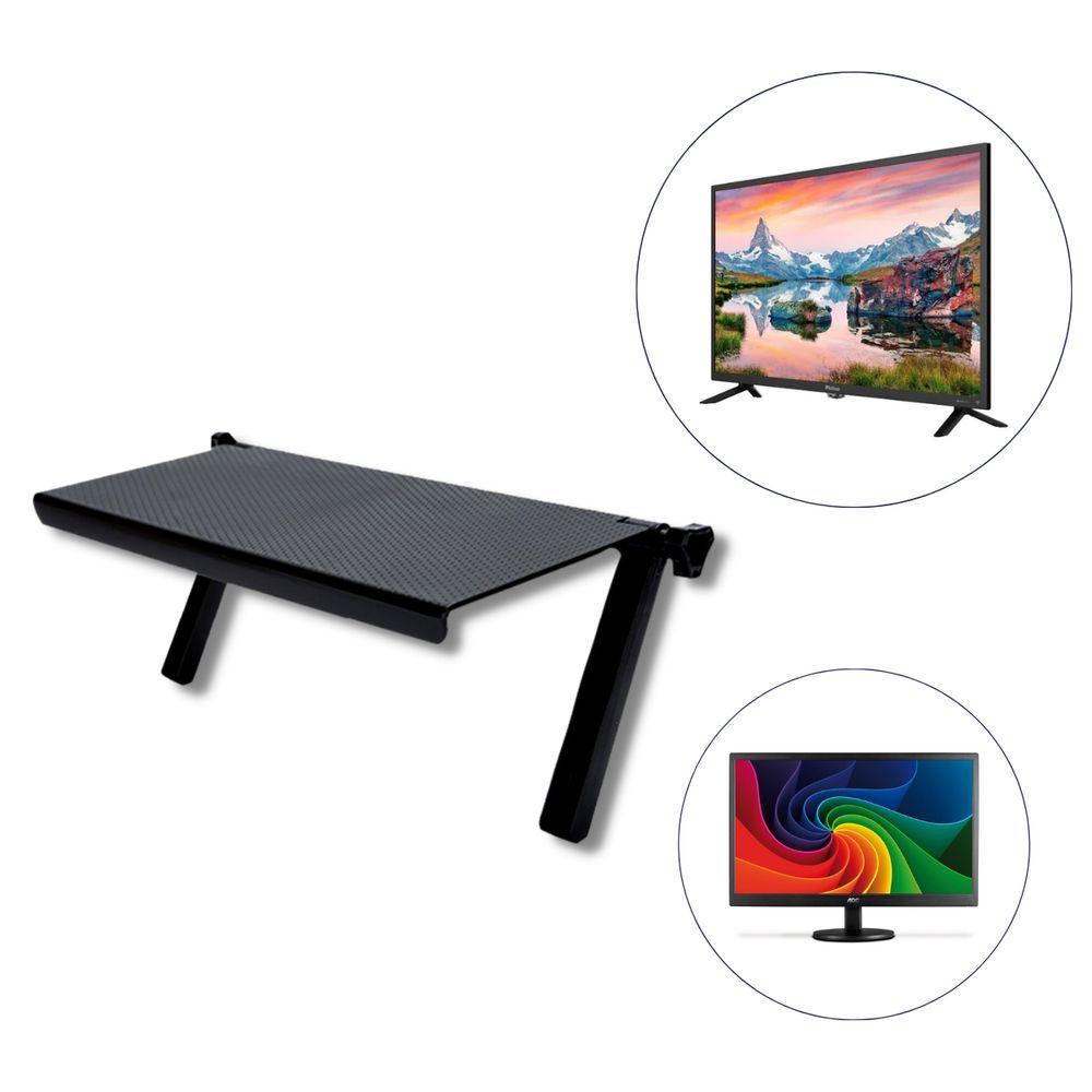 Miniatura Prateleira Organizadora Para Monitor Tv Computador Porta Roteador Acessórios