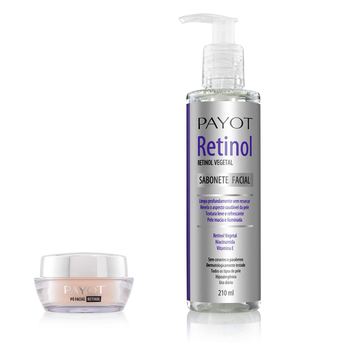 Miniatura Kit Limpeza Retinol + Pó Translúcido Matte Payot