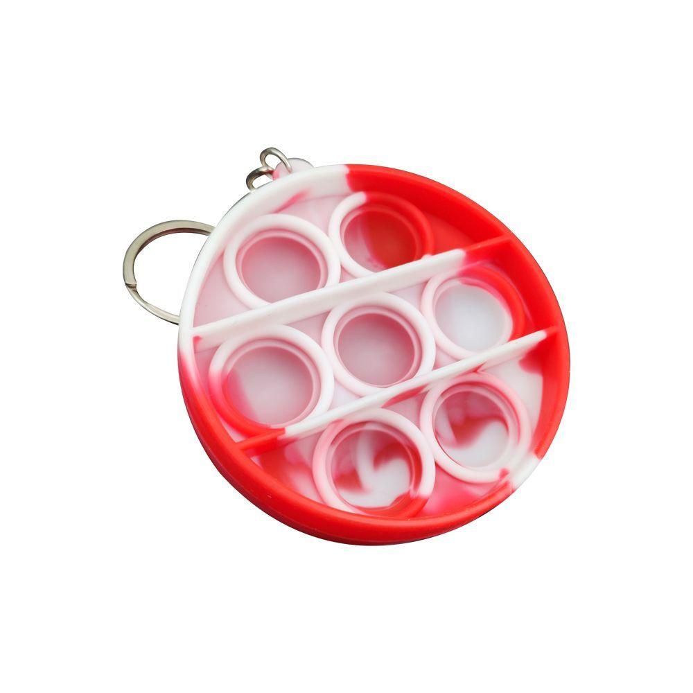 Miniatura Chaveiro Pop It Anti Estresse Relaxamento Redondo