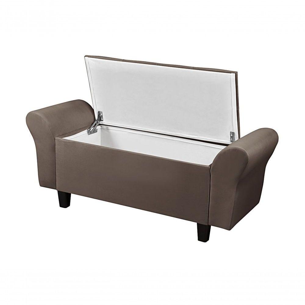 Miniatura Recamier Baú Lara 150 Cm Para Cama Casal Cor Marrom