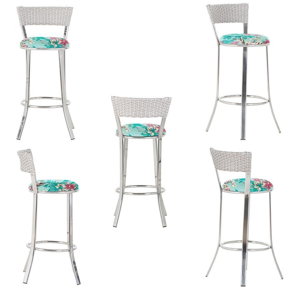 Miniatura Conjunto Com 2 Banquetas Em Alumínio, Fibra Sintética E Impermeável Tc Marmore Z19