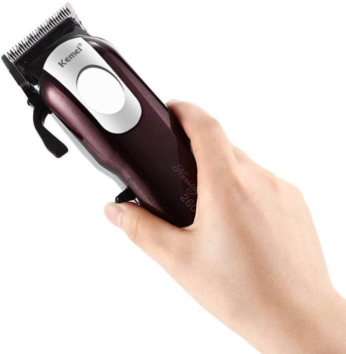 Máquina De Cortar Cabelo Profissional Kemei Km-2600 Novidade