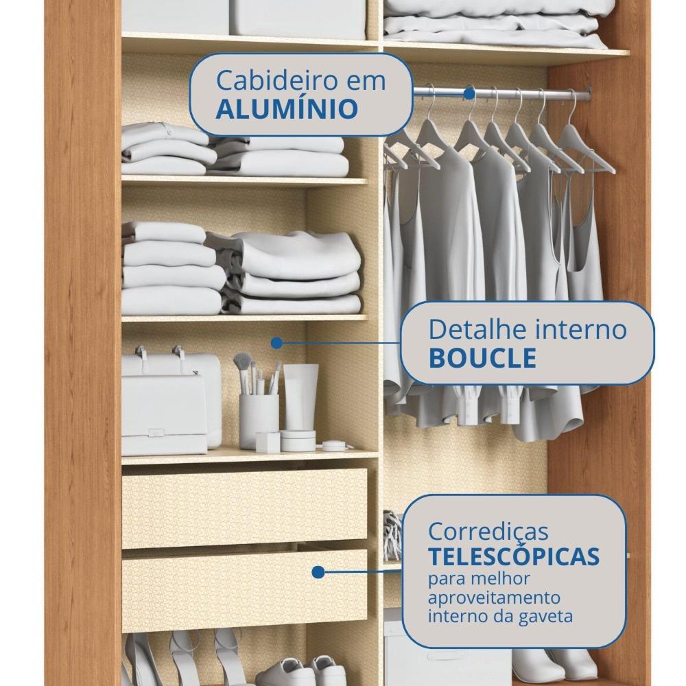 Guarda-Roupa Modulado 2 Portas Infinity Cedro/ Branco - Duna