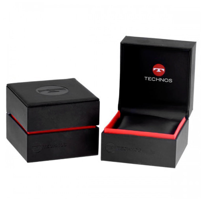 Miniatura Relogio Feminino Rose Gold Technos Pequeno Fundo Preto