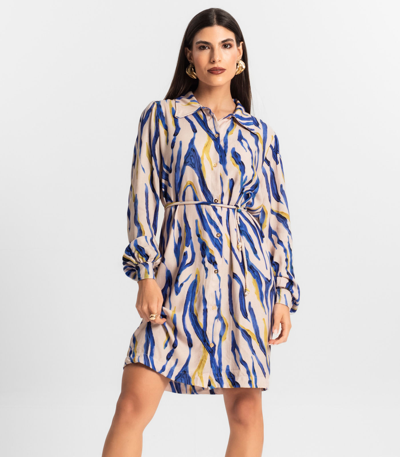Miniatura Vestido Feminino Chemise Endless Bege G