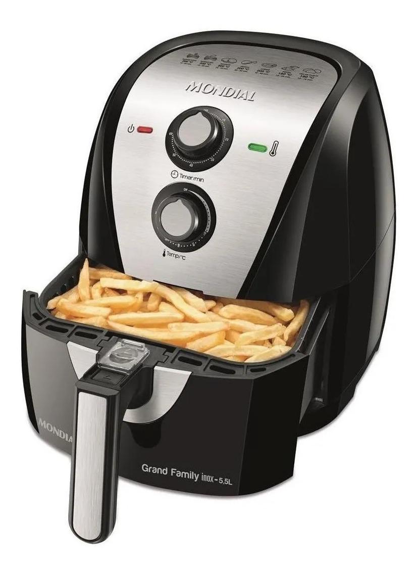 Miniatura Fritadeira Elétrica Mondial Grand Family Af-55I Preta 127V