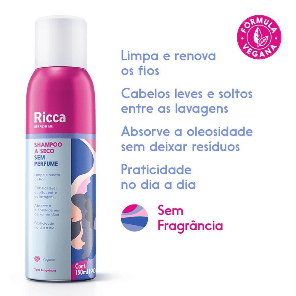 Miniatura Shampoo A Seco Sem Perfume Ricca 150ml 9213
