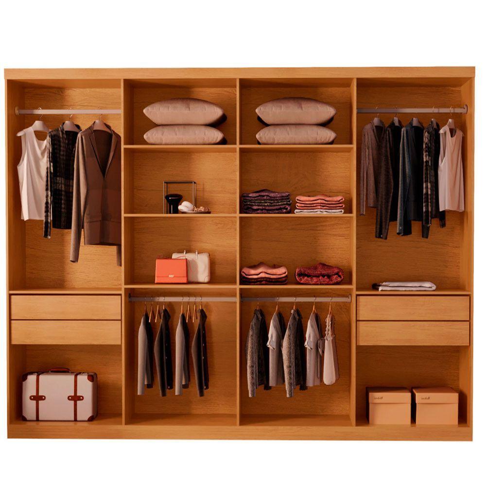Miniatura Guarda Roupa Casal Marrocos Mdf 8 Portas Moderna Mobília Naturalle