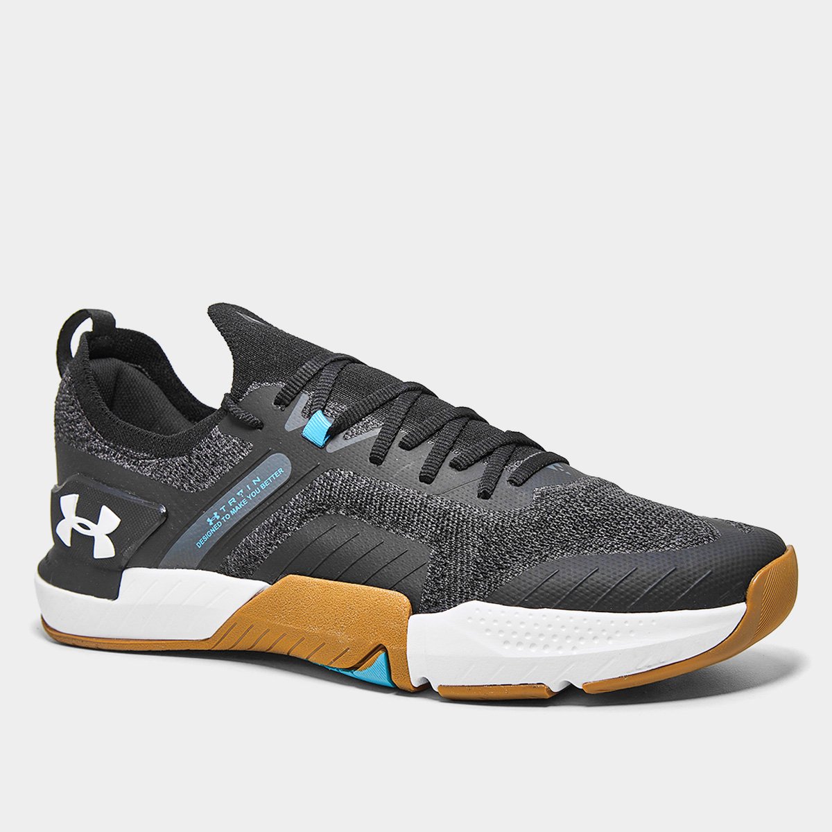 Miniatura Tênis Under Armour Tribase Cross Se Masculino Preto+Azul - 34