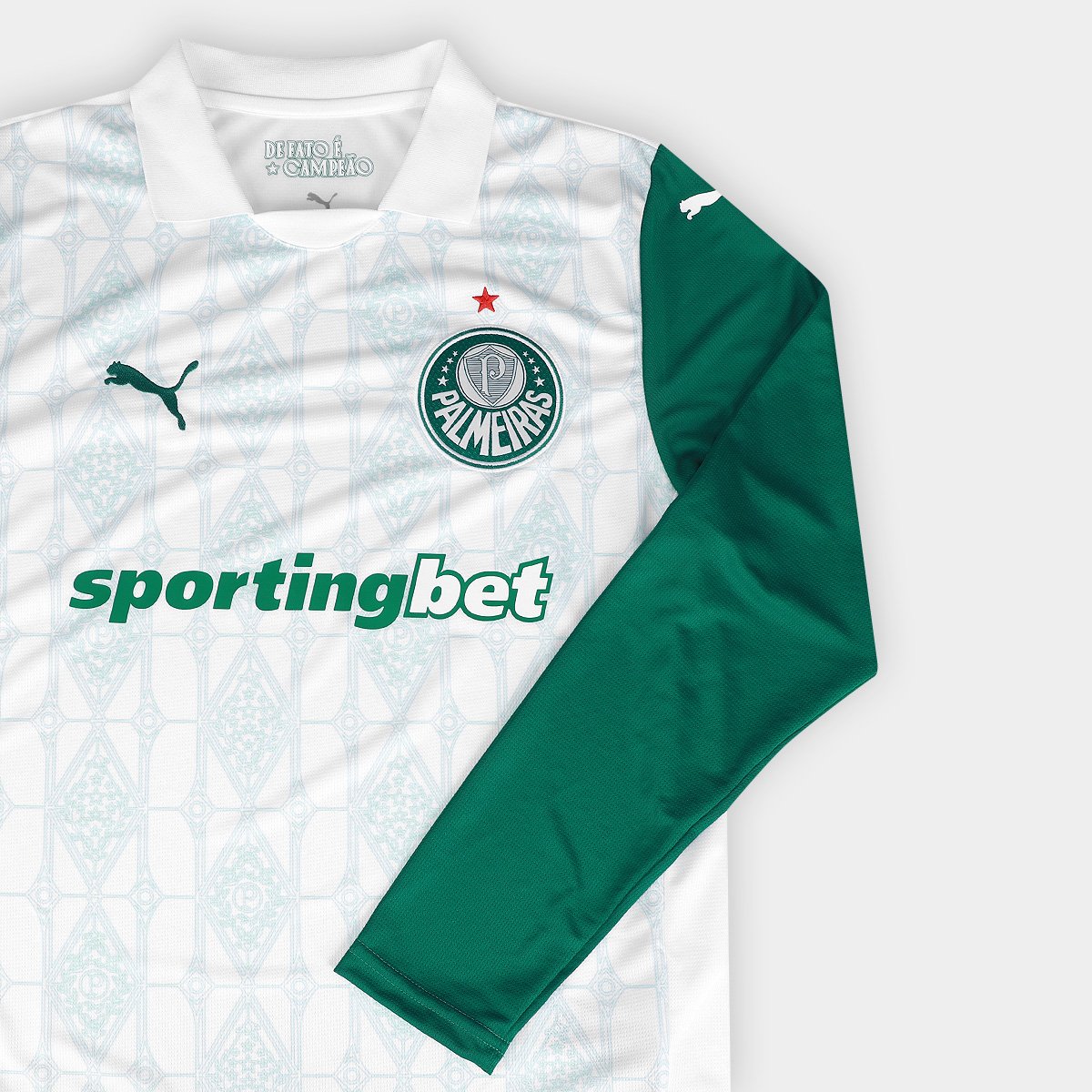 Camisa Manga Longa Palmeiras II 25/26 Torcedor Puma Masculina Verde+Branco - EP