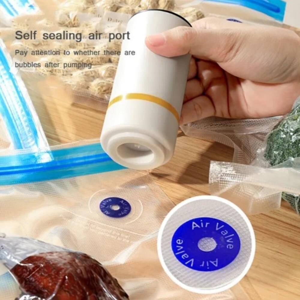 Miniatura Bomba Succao Vacuo Eletrica Armazenamento Roupas Alimentos Mini Seladora Saquinhos Tira Ar Sem Fio Recarregavel