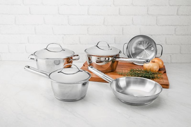 Jogo de Panelas Aço Inox Indução Tramontina 5 Peças Allegra
