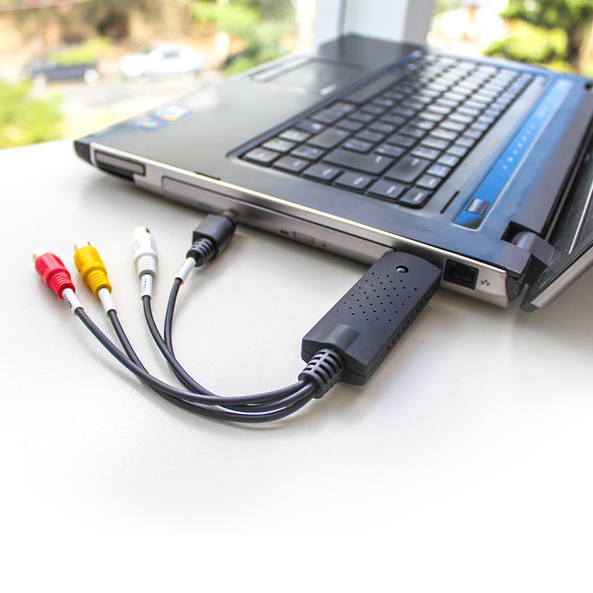 Miniatura Aparelho Converter Fita Vhs Para Dvd Digital Easycap Cabo de vídeo