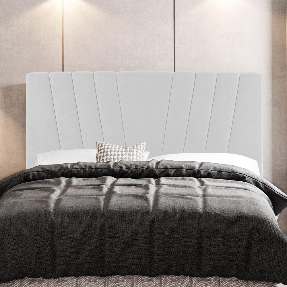 Cabeceira Cama Box Casal Dublin 140cm Sintético Branco - Abmaza