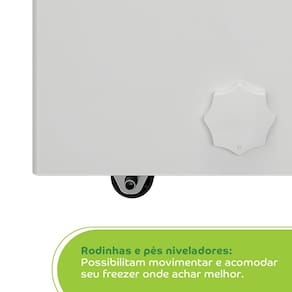 Freezer Horizontal 142L Consul CHA14AB Luz de LED Econômico Painel Eletrônico Gás Ecológico Branco 110