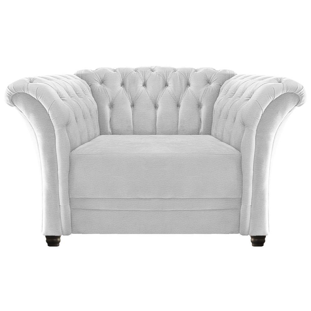 Miniatura Poltrona Decorativa Chesterfield Sofia Corano Branco
