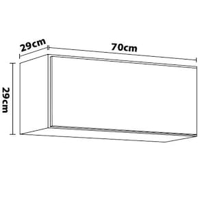 Miniatura Armário de Geladeira Demóbile Firenze com 1 Porta Basculante - Avena/Menta