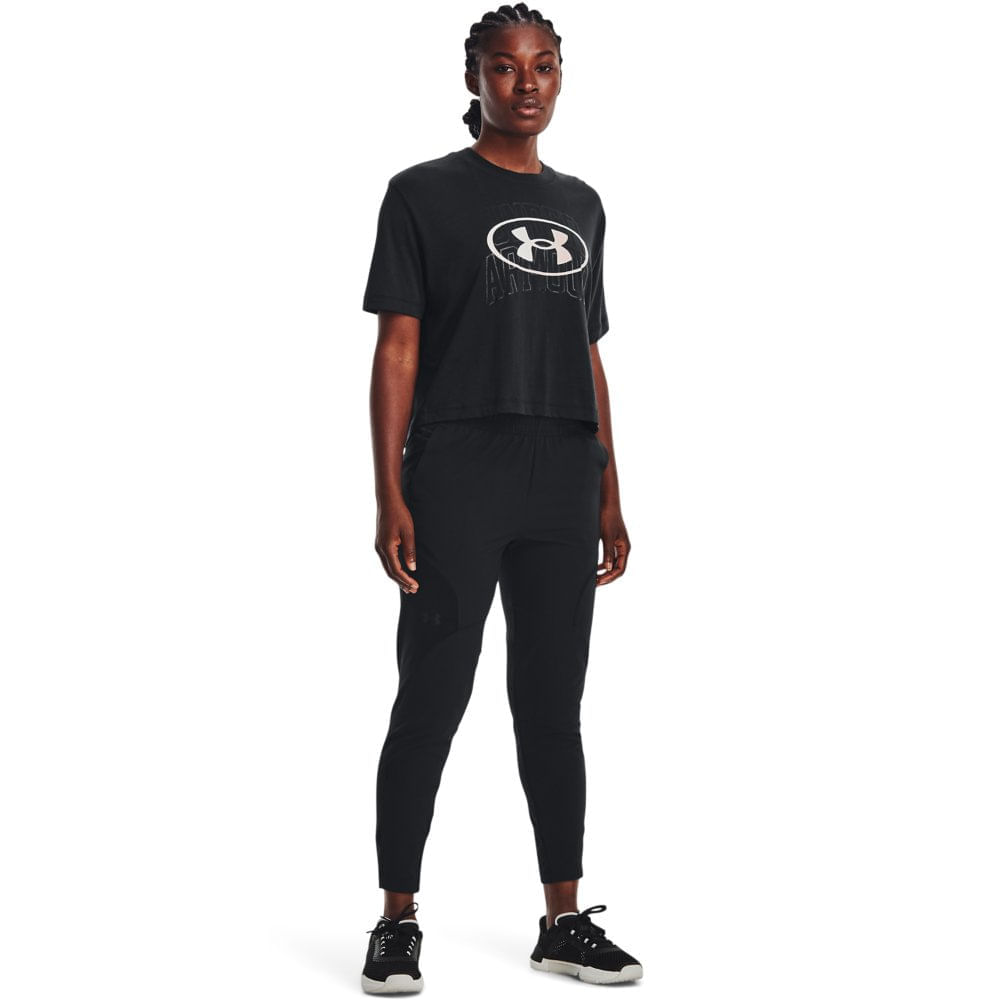 Miniatura Calça de Treino Feminina Under Armour Unstoppable Hybr GG Preto