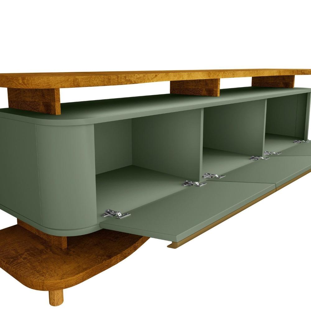Miniatura Rack para Tv de 75 Polegadas Guarapari Naturalle/Pistache