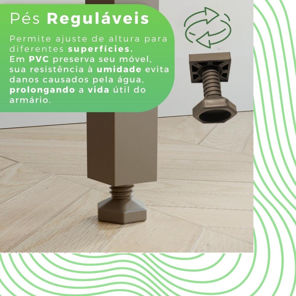 Armário de Cozinha 6 Portas 2 Gavetas Adelle Yescasa Cinamomo/Off-White