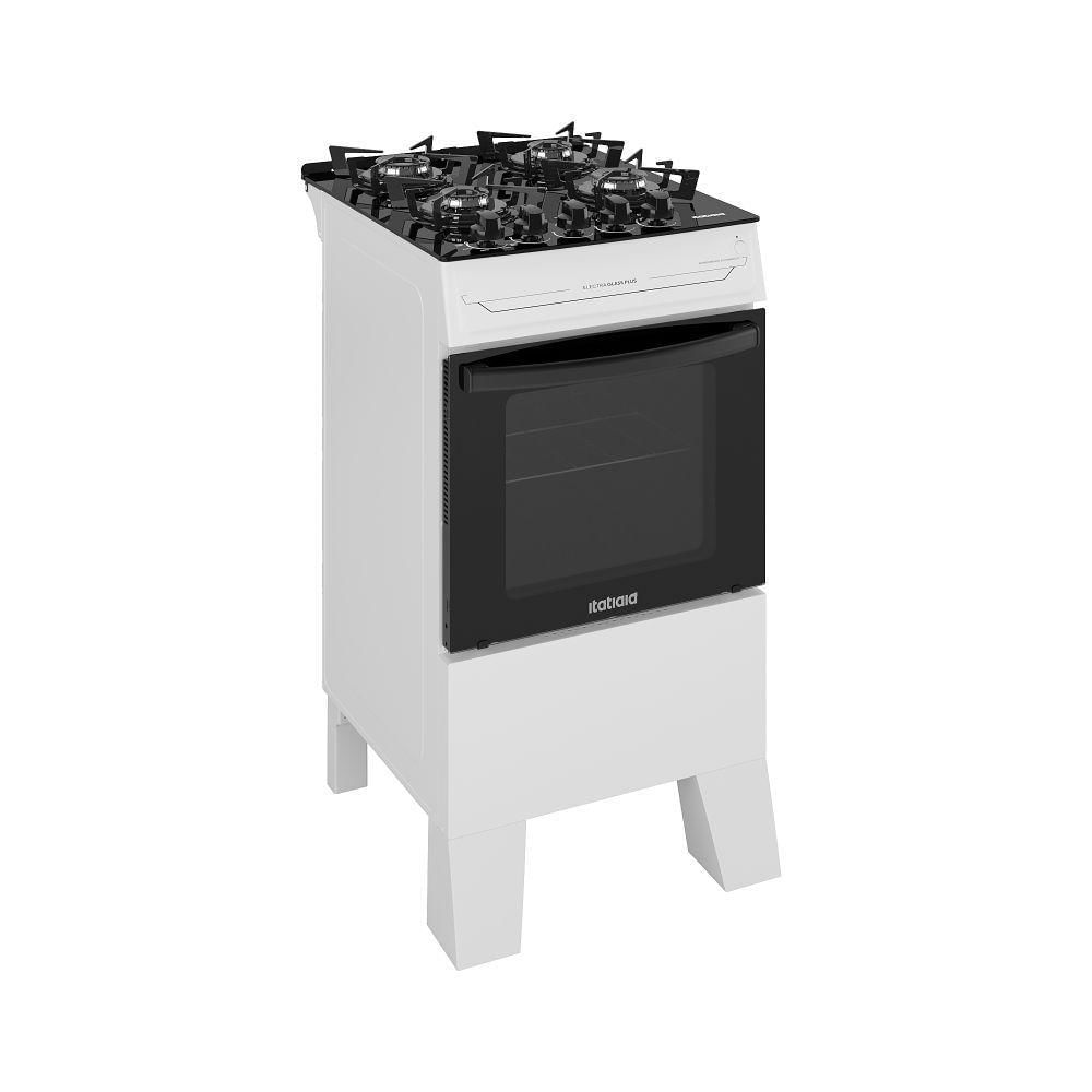 Miniatura Fogão Itatiaia Electra Glass Pluss Piso 4 Bocas Branco Mesa De Vidro Bivolt (3700000485)