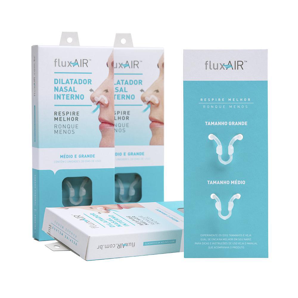 Flux Air - Dilatador Nasal Interno Kit  M + G + Estojo