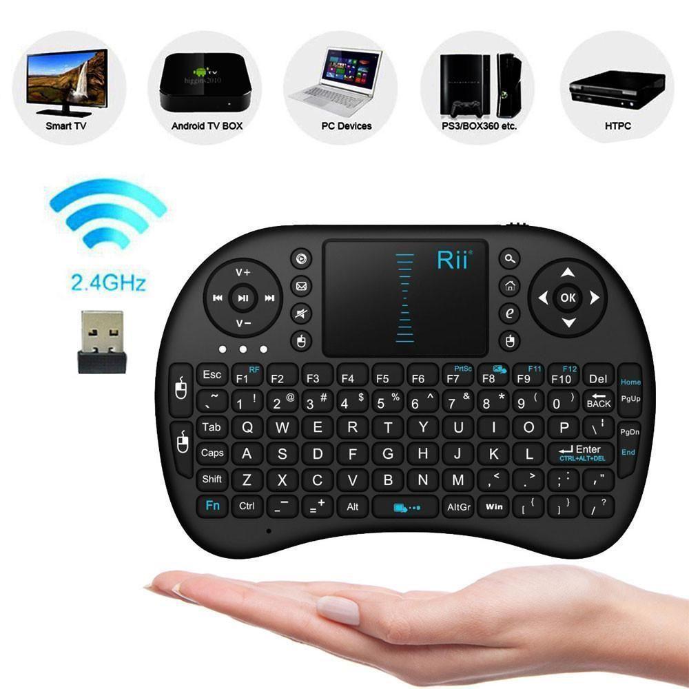 Miniatura Mini Keyboard Teclado Wifi Controle Com Touch Pad