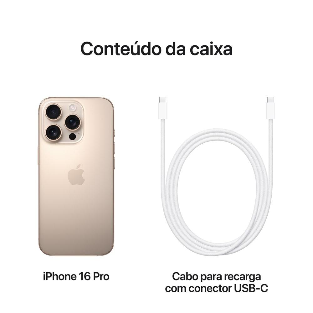 Miniatura Apple iPhone 16 Pro 256GB Titânio Deserto
