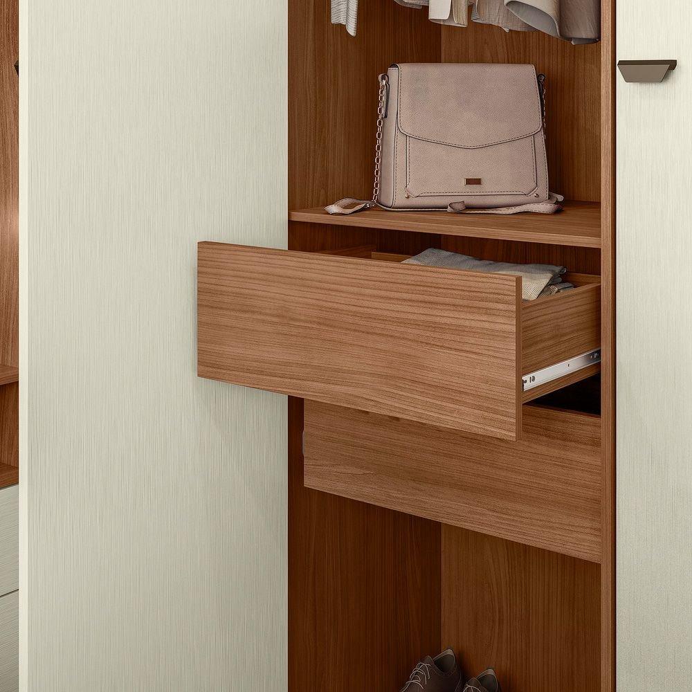 Guarda-roupa Modulado Casal MDP Lugano Jatobá/Areia