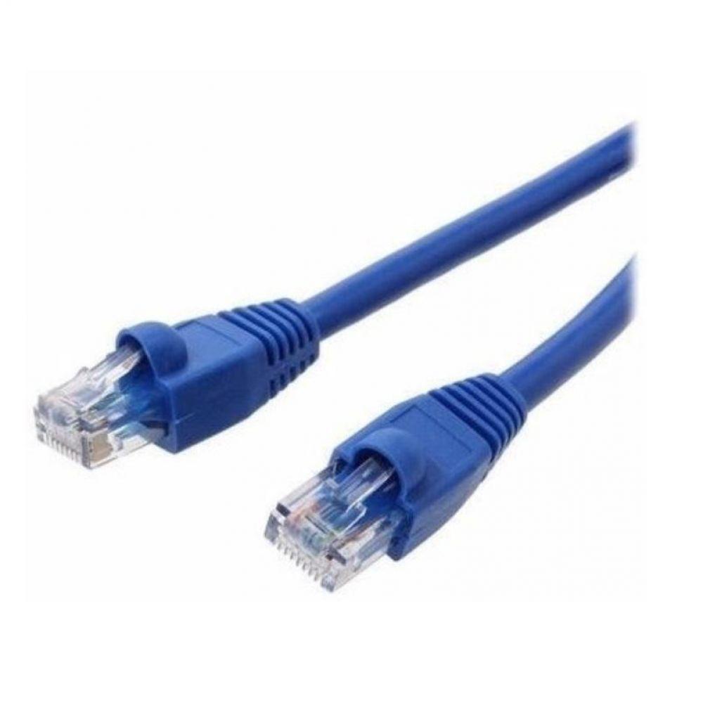 Miniatura Cabo de Rede Ethernet Lan Rj45 Cat 5 Utp Azul 5 Metros