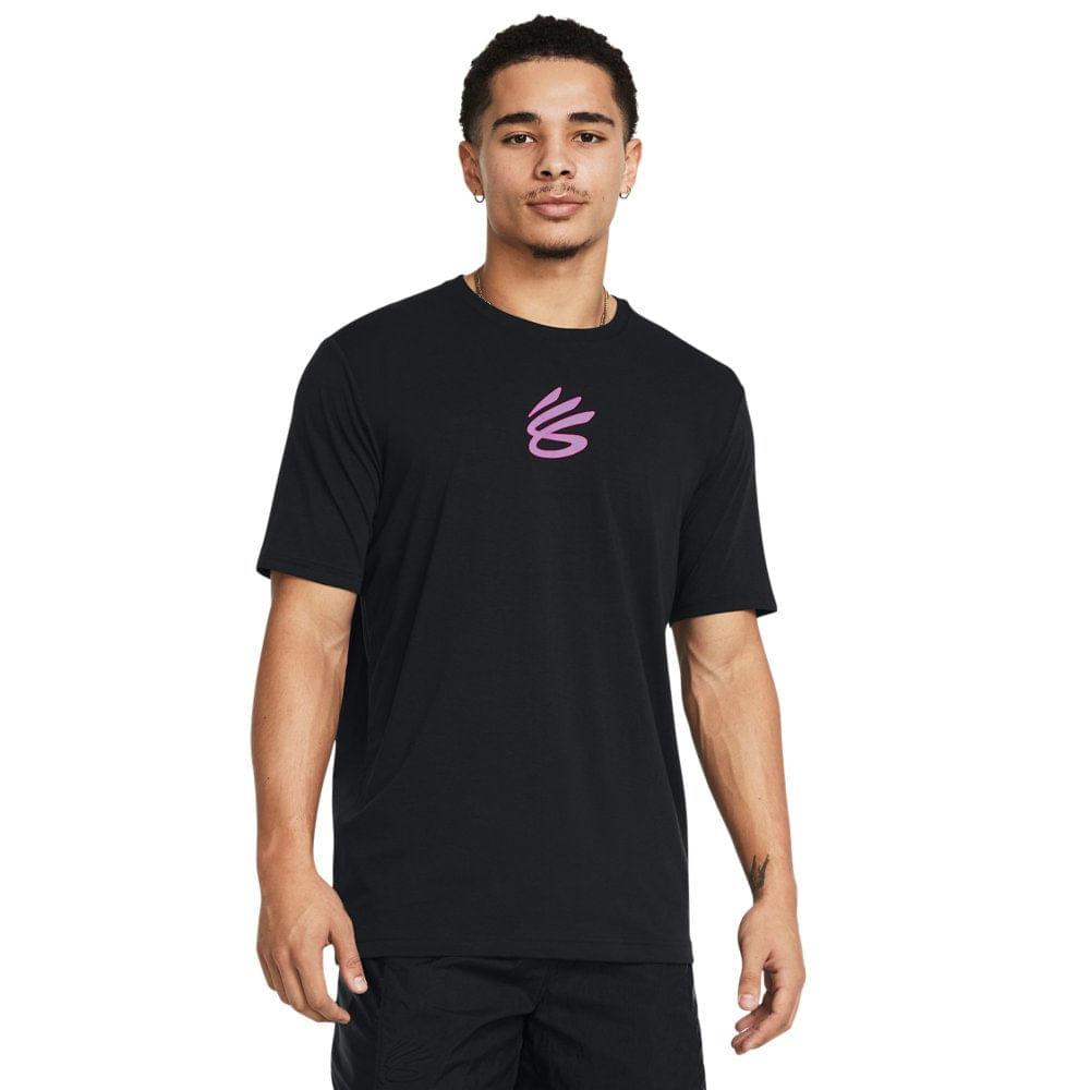 Miniatura Camiseta Masculina Under Armour Curry Girl Dad Preto - G