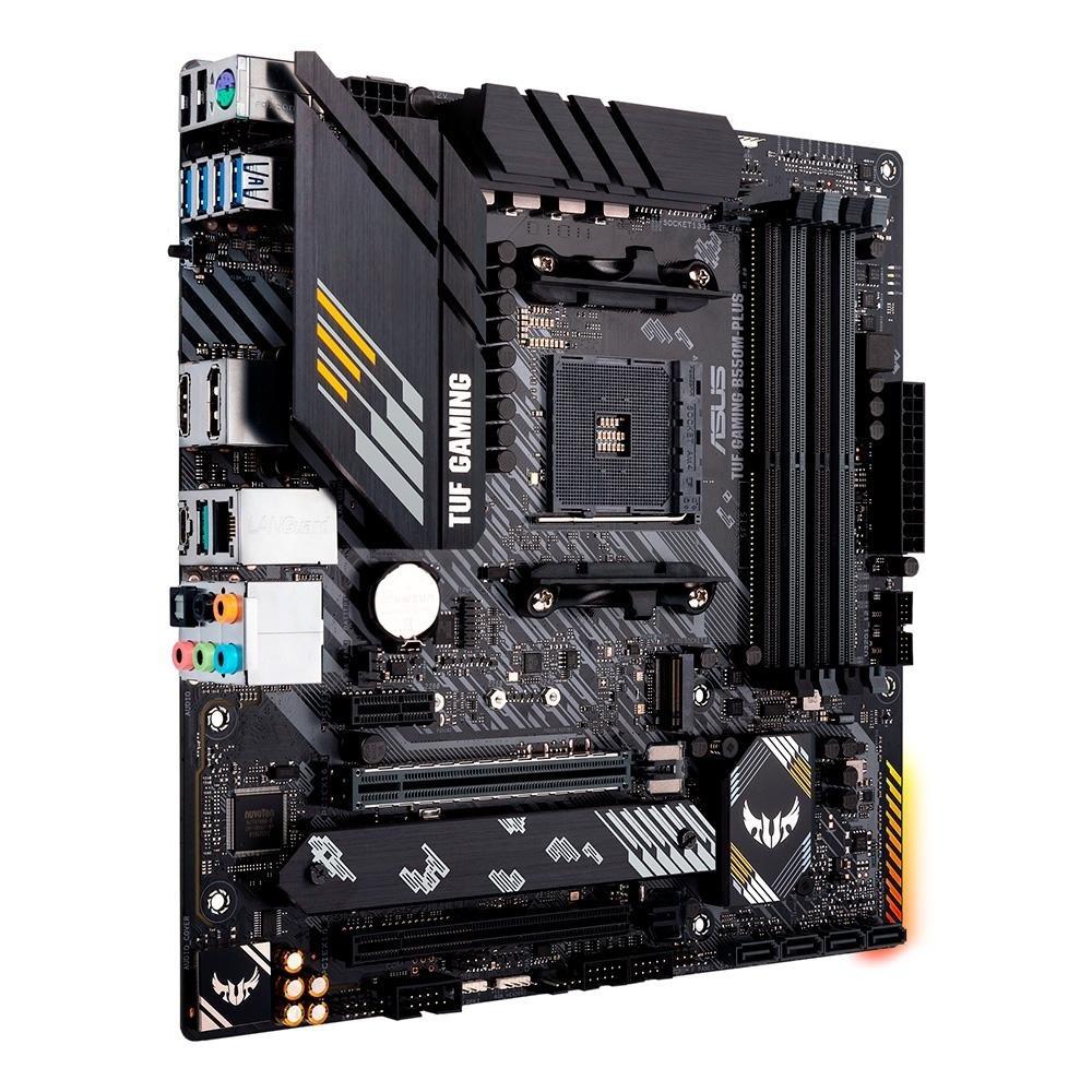 Miniatura Placa-Mãe ASUS TUF Gaming B550M-Plus, AMD AM4, mATX, DDR4, Preto - 90MB14A0-C1BAY0