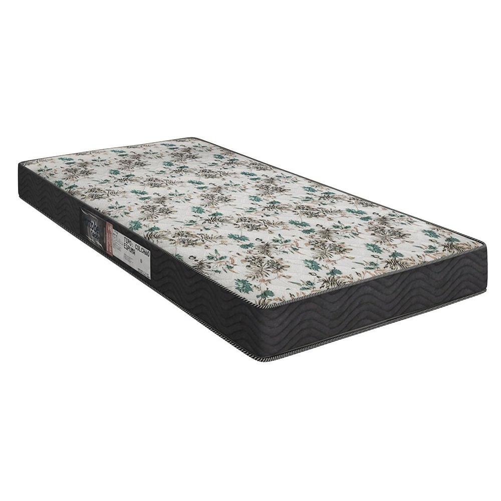 Miniatura Colchão Solteiro Espuma D33 Paris Yescasa 88x188x14cm Branco/Preto