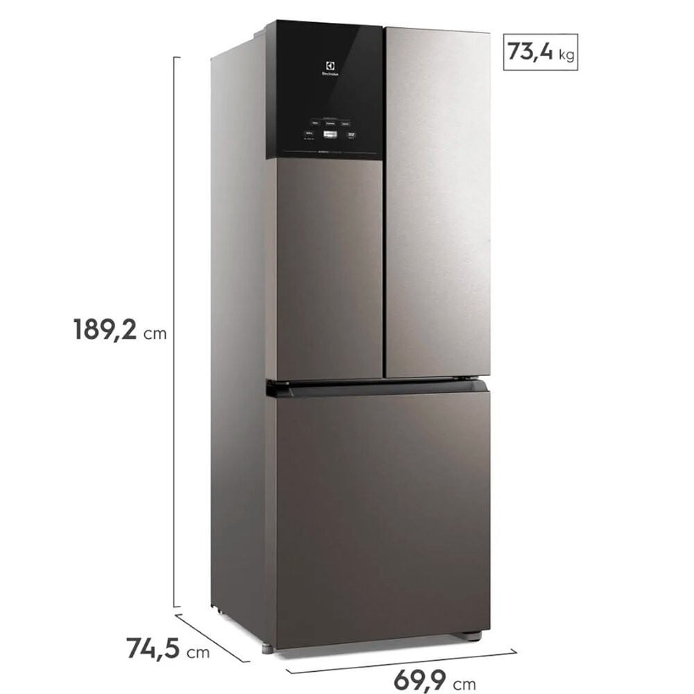 Miniatura Geladeira Electrolux Efficient Frost Free French Door 480 Litros - IM7S Inox Look - 110V