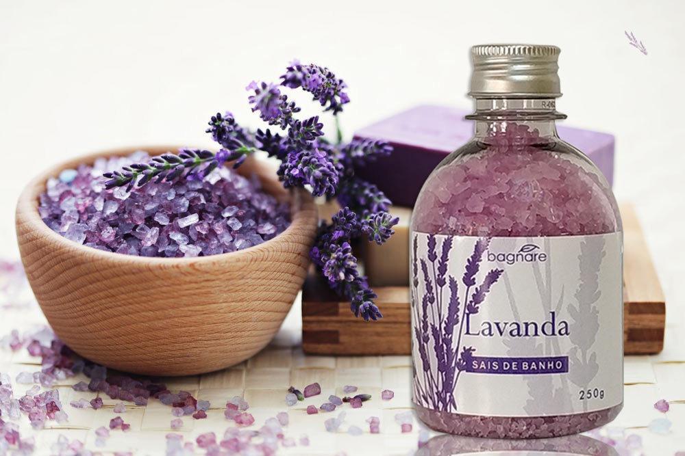 Miniatura Escalda Pés E Sais De Banho Relaxante Capim Limão E Lavanda