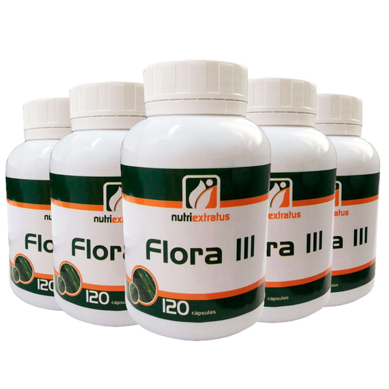 Miniatura Flora III 120 Cápsulas 350 mg 5 Unds Nutriextratus
