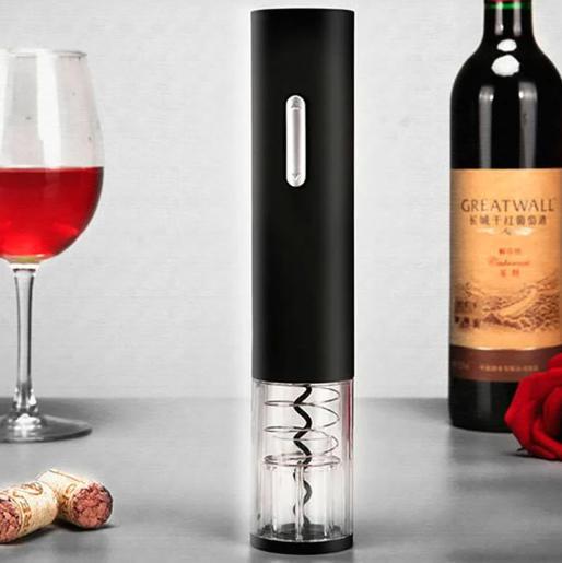 Miniatura Abridor De Vinho Saca-Rolhas Elétrico Automático A Pilhas Inox - Abridor elétrico - Vinho - 1