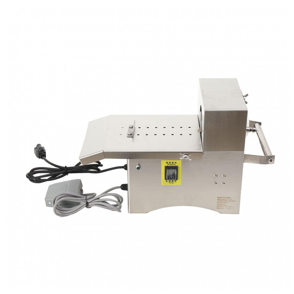 Miniatura Máquina Elétrica para Amarrar Linguiça, Máquina de Amarrar de Aço Inoxidável, Automática, Comercial para Restaurante e Casa,TABODD
