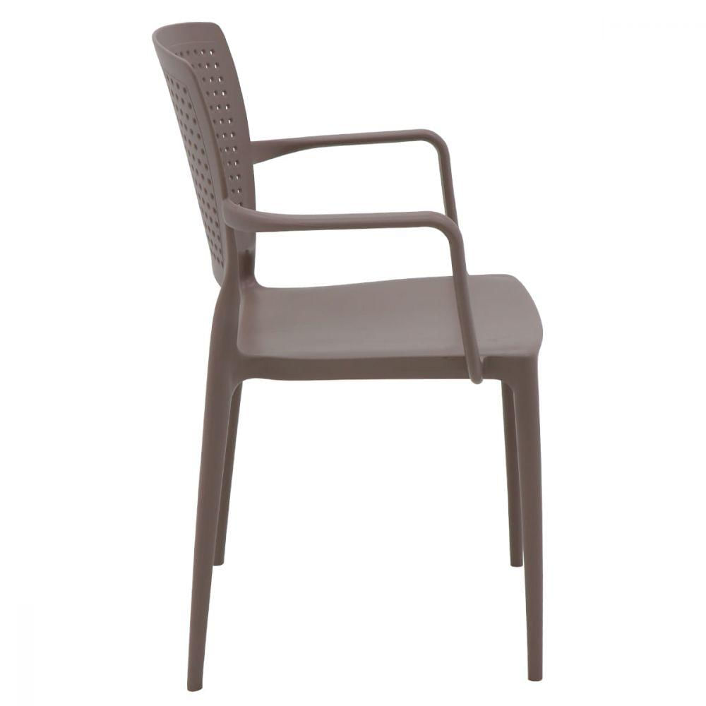 Miniatura Cadeira Tramontina Safira com Braços Camurça Fibra de Vidro