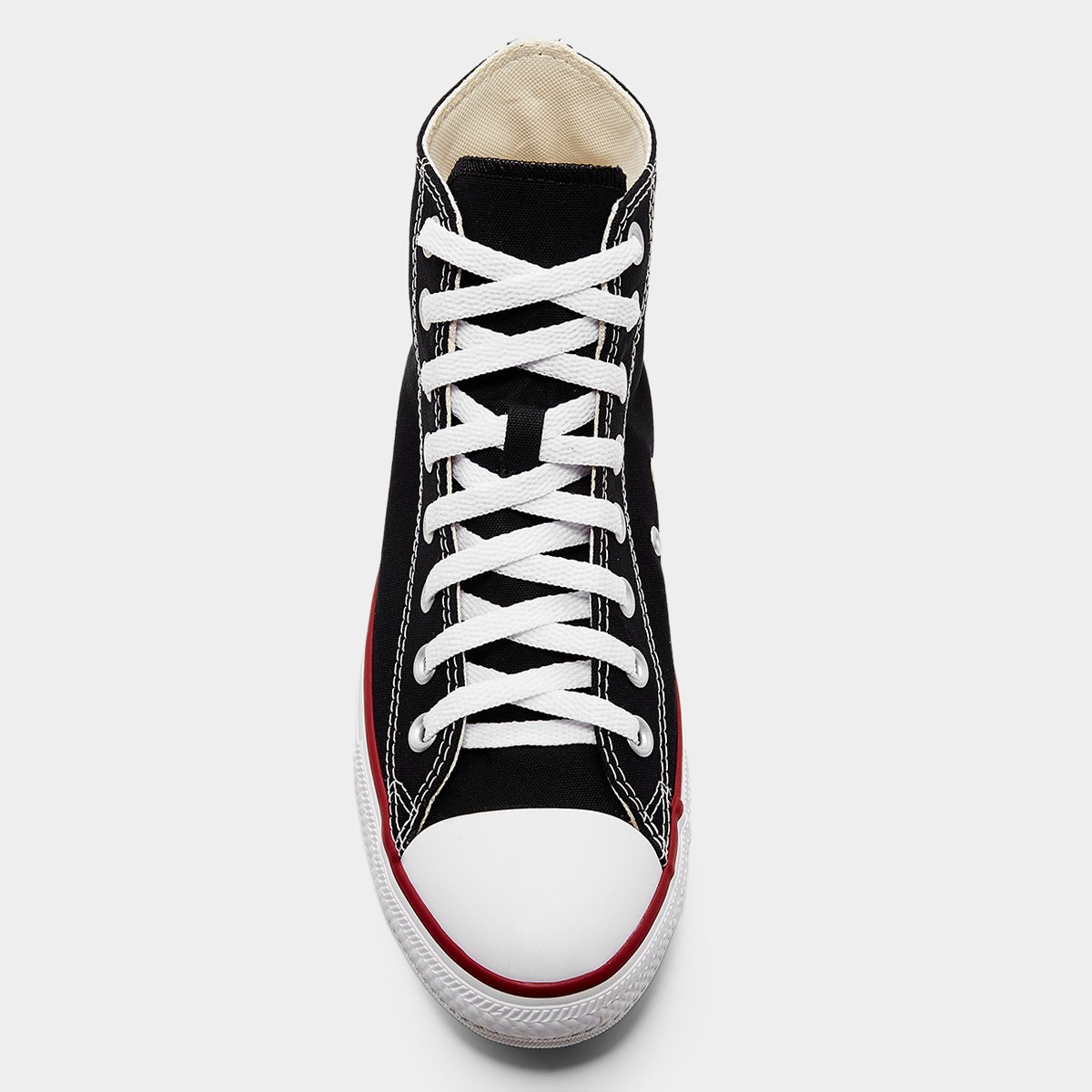 Miniatura Tênis Converse All Star Chuck Taylor Cano Alto Preto+Vermelho - 39