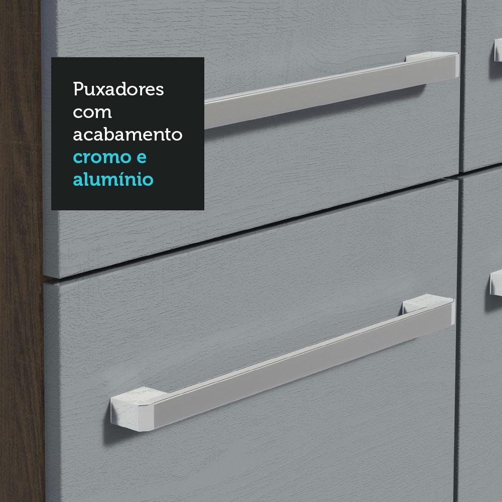 Cozinha Completa Madesa Emilly Pop Com Armário E Balcão - Rustic/cinza Rustic/cinza