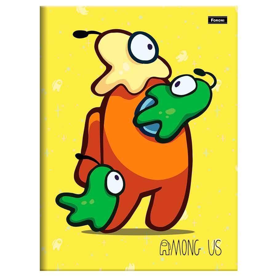 Miniatura Caderno Brochura Pequeno Capa Dura Among Us 80Fls Sortido